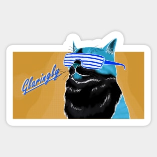 Dazzling cat, negative Sticker